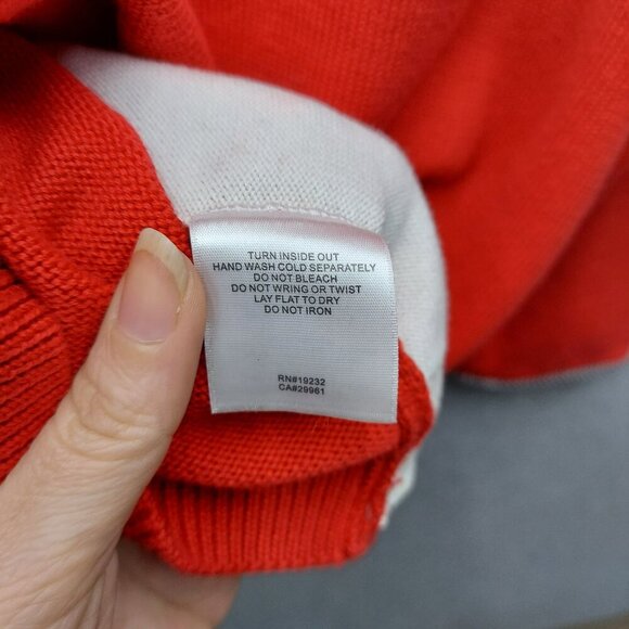 Alfred Dunner Womens Red Embroidered Cardigan Sweater With Contrast Trim Size M - Picture 4 of 5